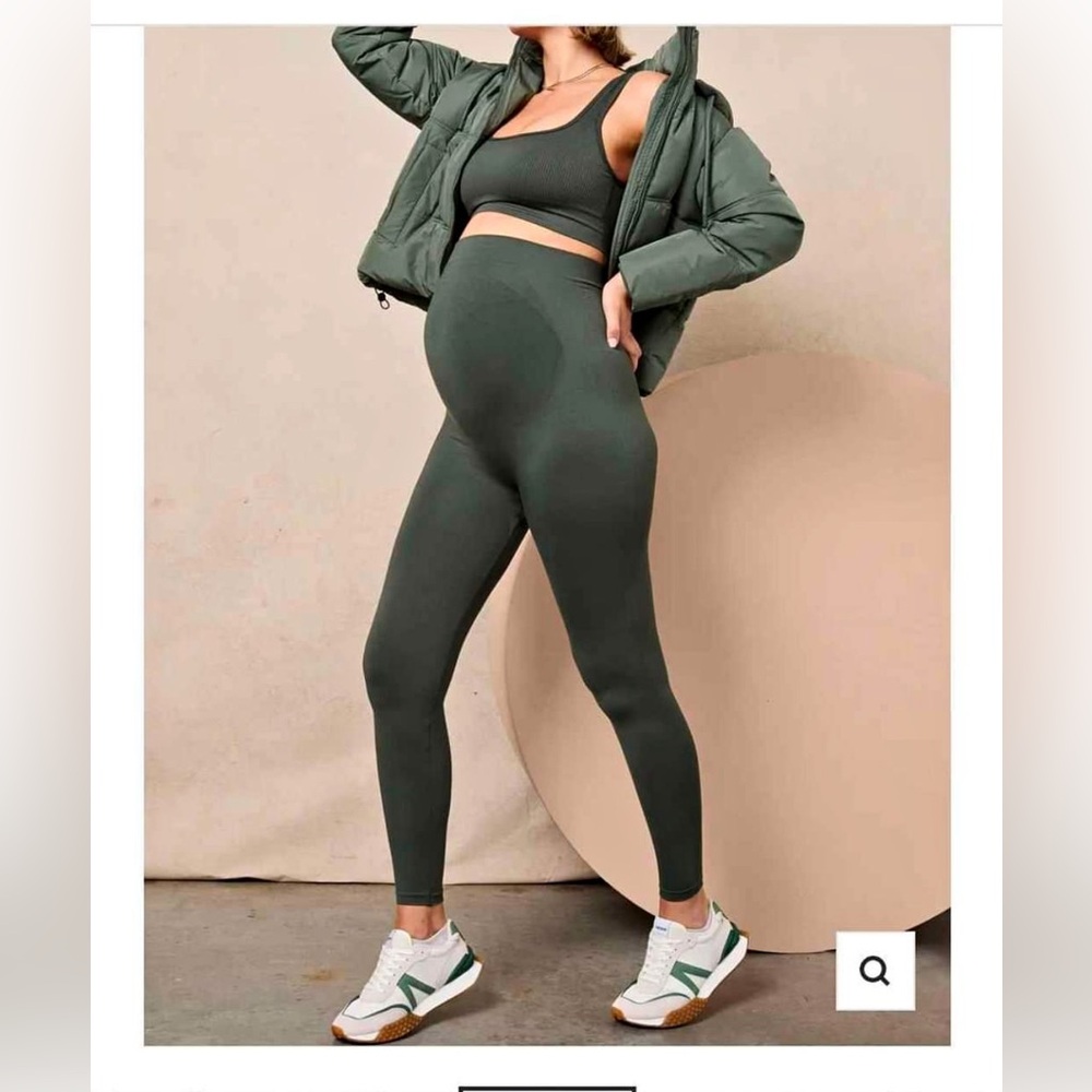 BLANQI Olive Everyday Maternity Leggings Size‎ Medium